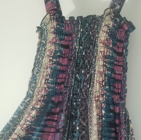 Ace Fashion Bohemian Hippie Blouse Tank Top. Size Medium. 65% Silk 35% Polyester - Picture 2 of 6